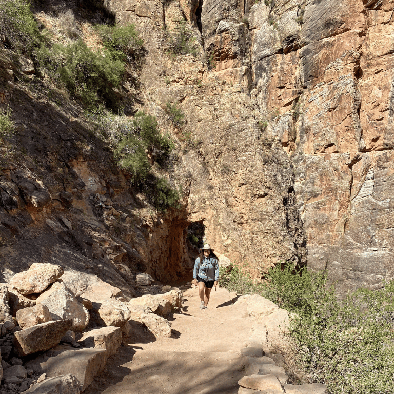 Grand Canyon - bright angel trail tunnel